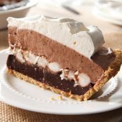 Layered Marshmallow and Chocolate Pudding Pie